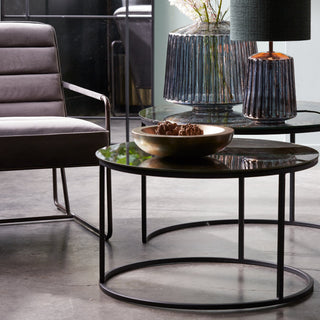 Antique Glass Coffee Tables (Set of 2) - Limited Abode