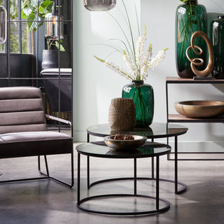 Antique Glass Coffee Tables (Set of 2) - Limited Abode