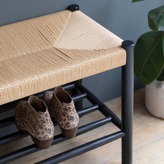 Black Hallway Bench