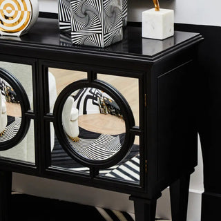 Black Mirrored Sideboard - Limited Abode