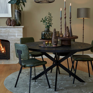 Black Round Dining Table - Limited Abode
