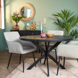 Black Round Dining Table - Limited Abode