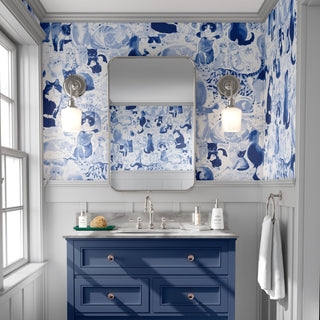 Blue Cats Wallpaper - Limited Abode
