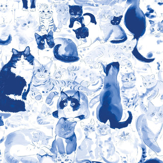 Blue Cats Wallpaper - Limited Abode