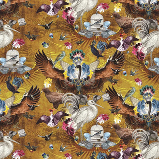 Gold Exotic Birds Wallpaper - Limited Abode