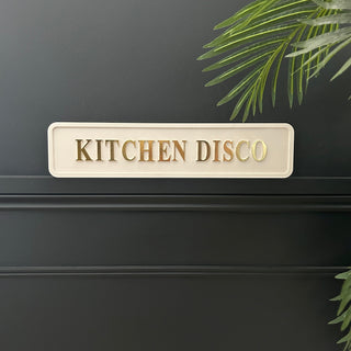Linen Disco Sign - dawn reuse - Limited Abode