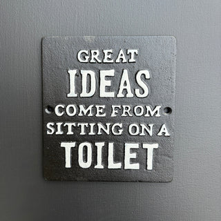 Metal Bathroom Sign