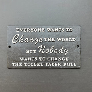 Metal Toilet Sign