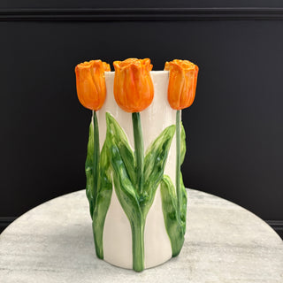 Orange Tulip Vase