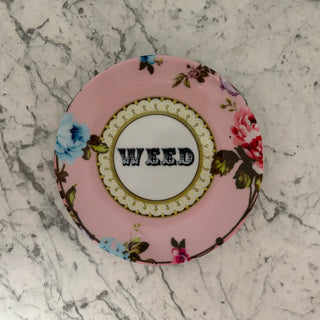 Pink Plant Plate
