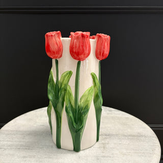 Red Tulip Vase
