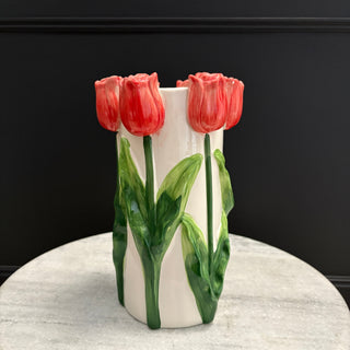 Red Tulip Vase