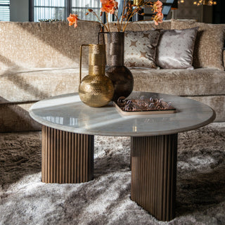 Round Marble Coffee Table - Limited Abode