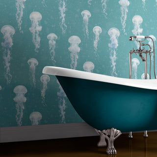 Teal Jellyfish Wallpaper - Limited Abode