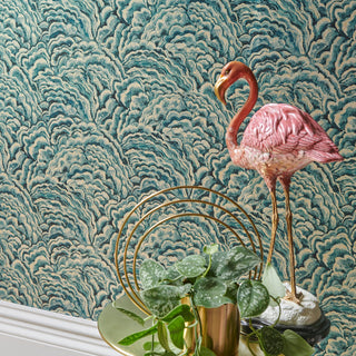 Teal Metallic Wallpaper - Limited Abode