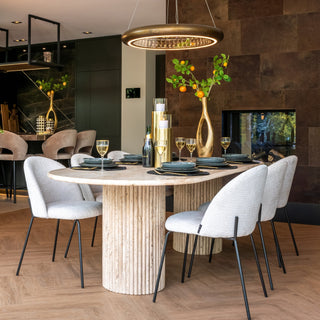 Travertine Dining Table - Limited Abode