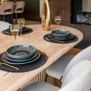 Travertine Dining Table - Limited Abode
