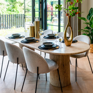 Travertine Dining Table - Limited Abode