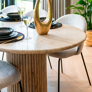 Travertine Dining Table - Limited Abode
