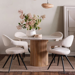 White Dining Chairs (Set of 2) - Limited Abode