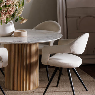 White Dining Chairs (Set of 2) - Limited Abode