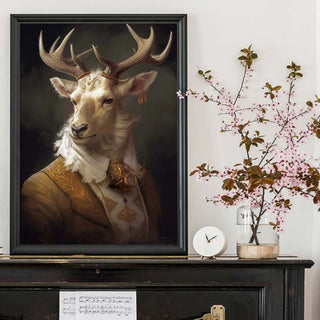 White Stag Art Print - Limited Abode