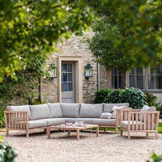 Wooden Garden Corner Sofa Set - Limited Abode