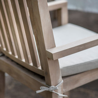 Wooden Garden Dining Chairs With Arms (Set of 2) - Limited Abode