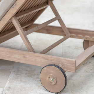 Wooden Garden Lounger - Limited Abode