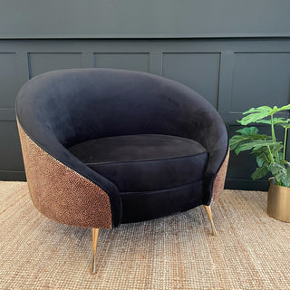 Animal Print Velvet Cocktail Chair - Limited Abode