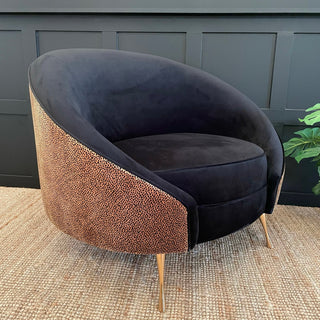 Animal Print Velvet Cocktail Chair - Limited Abode