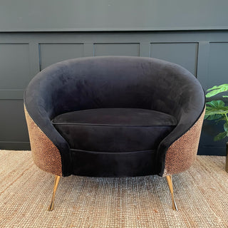 Animal Print Velvet Cocktail Chair - Limited Abode