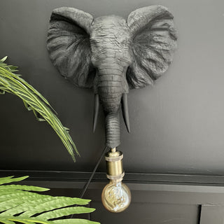 Black Elephant Wall Light - Limited Abode