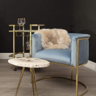 Blue Velvet Armchair - Limited Abode