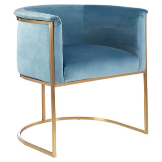 Blue Velvet Armchair - Limited Abode