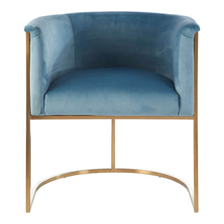 Blue Velvet Armchair - Limited Abode