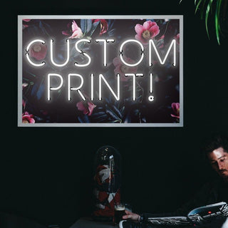 Custom Neon Floral Art Print - Limited Abode
