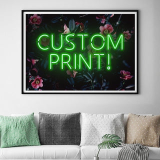 Custom Neon Floral Art Print - Limited Abode