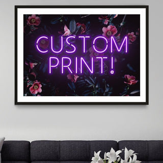 Custom Neon Floral Art Print - Limited Abode