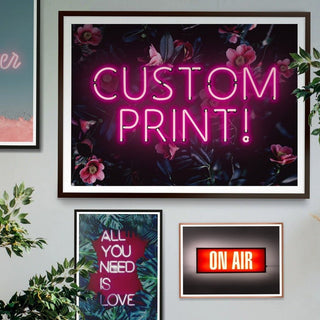 Custom Neon Floral Art Print - Limited Abode