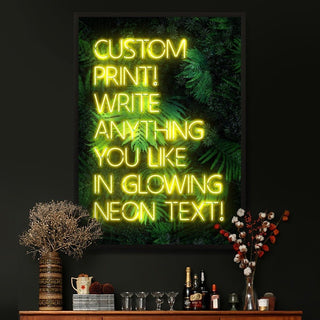 Custom Neon Leaves Art Print - Limited Abode