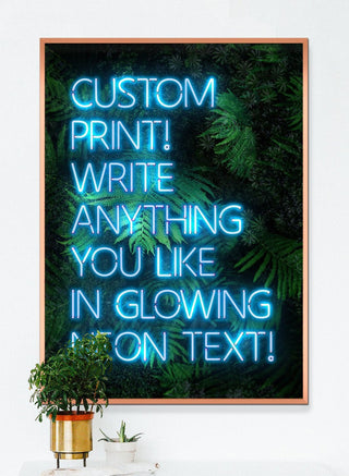Custom Neon Leaves Art Print - Limited Abode