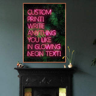 Custom Neon Leaves Art Print - Limited Abode