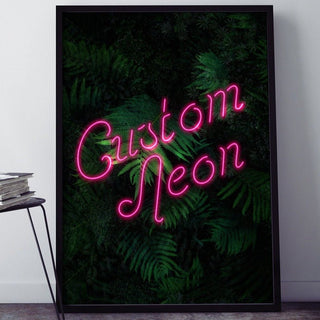 Custom Neon Script Art Print - Limited Abode
