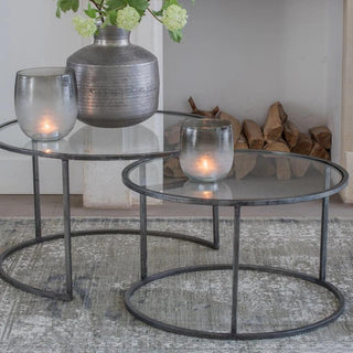 Glass Coffee Tables (Set of Two) - Limited Abode