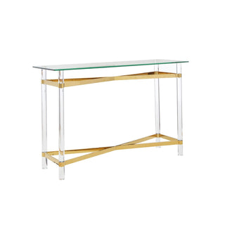 Glass Topped Console Table - Limited Abode