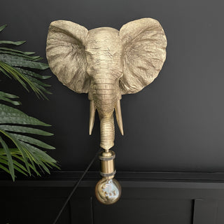 Gold Elephant Wall Light - Limited Abode