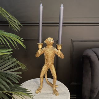 Gold Monkey Candelabra - Limited Abode