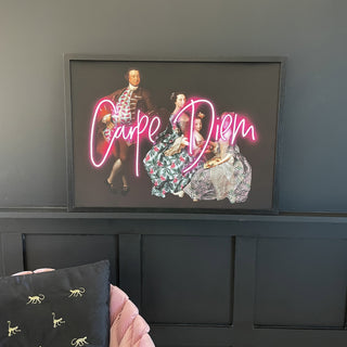 Neon Carpe Diem Art Print - Limited Abode