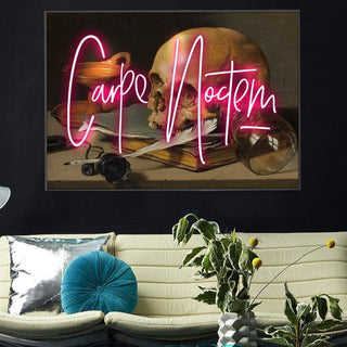 Neon Carpe Noctem Art Print - Limited Abode